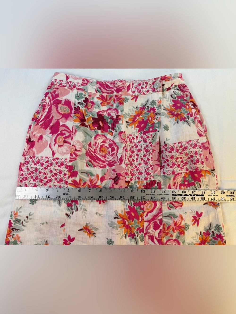 Haute Hippie Linen Floral Patchwork Matching Set Size Medium EUC - Picture 15 of 15